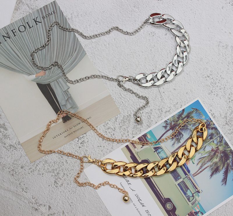 Metalen Tailleketting Accessoires Dunne Riem Voor Dames Broekenketting