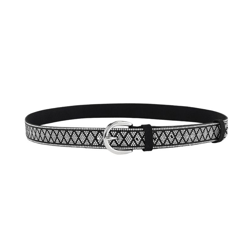 Mode Pu Lederen Strass Riem Voor Dames