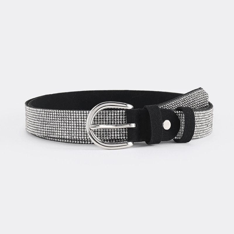 Mode Pu Lederen Strass Riem Voor Dames