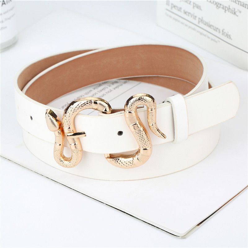 Mode Snake Buckle Pu-riem All-match Simple Jeans Suit Belt