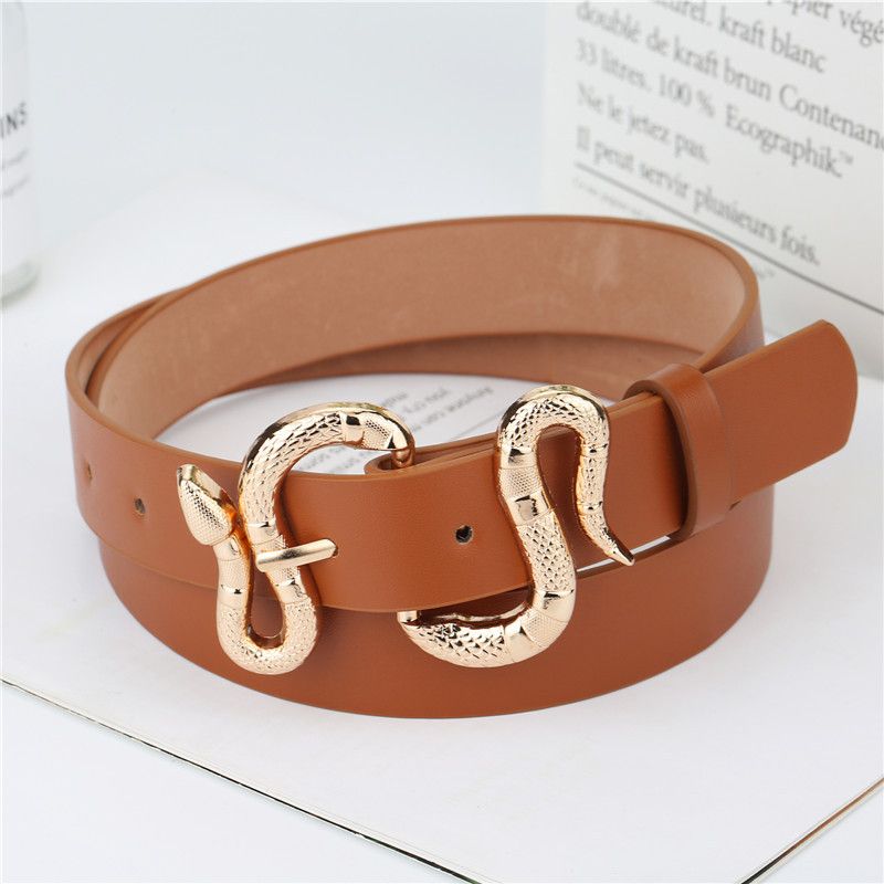 Mode Snake Buckle Pu-riem All-match Simple Jeans Suit Belt