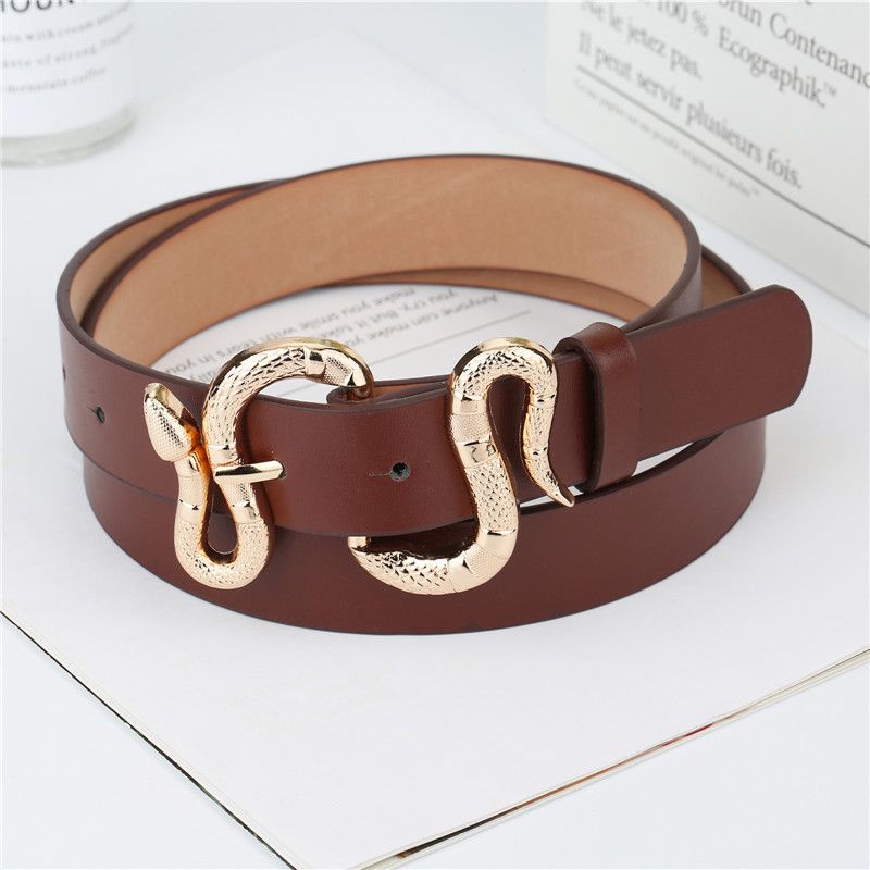 Mode Snake Buckle Pu-riem All-match Simple Jeans Suit Belt