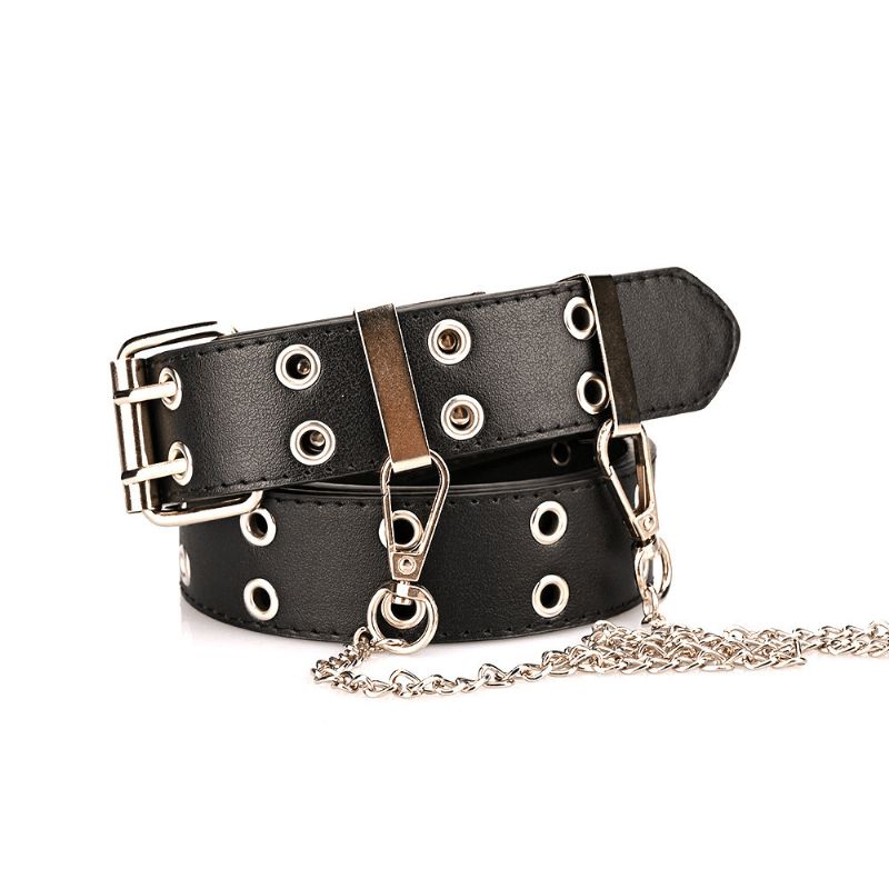 Punk Stijl Dames Riem Jeans Mode Ketting Decoratieve Riem