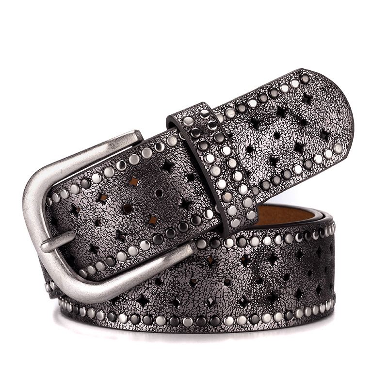 Strass Klinknagel Pin Bucklea Fshion Casual Met Jeans Riem