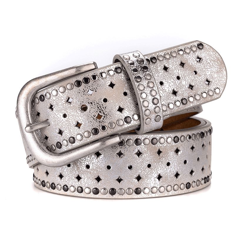 Strass Klinknagel Pin Bucklea Fshion Casual Met Jeans Riem