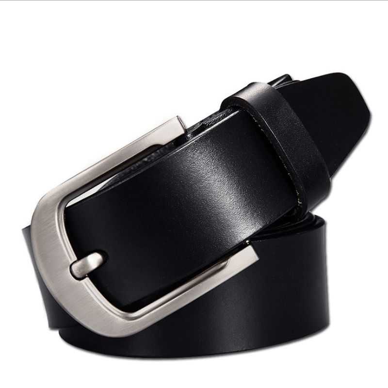 Trend Van Casual Retro Broeken Pure Koeienhuid Lederen Riem