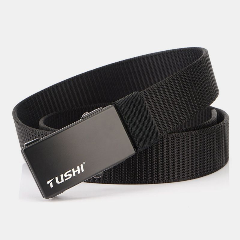 Tushi 120cm Automatische Gesp Nylon Riem Voor Heren Eenvoudige Riem