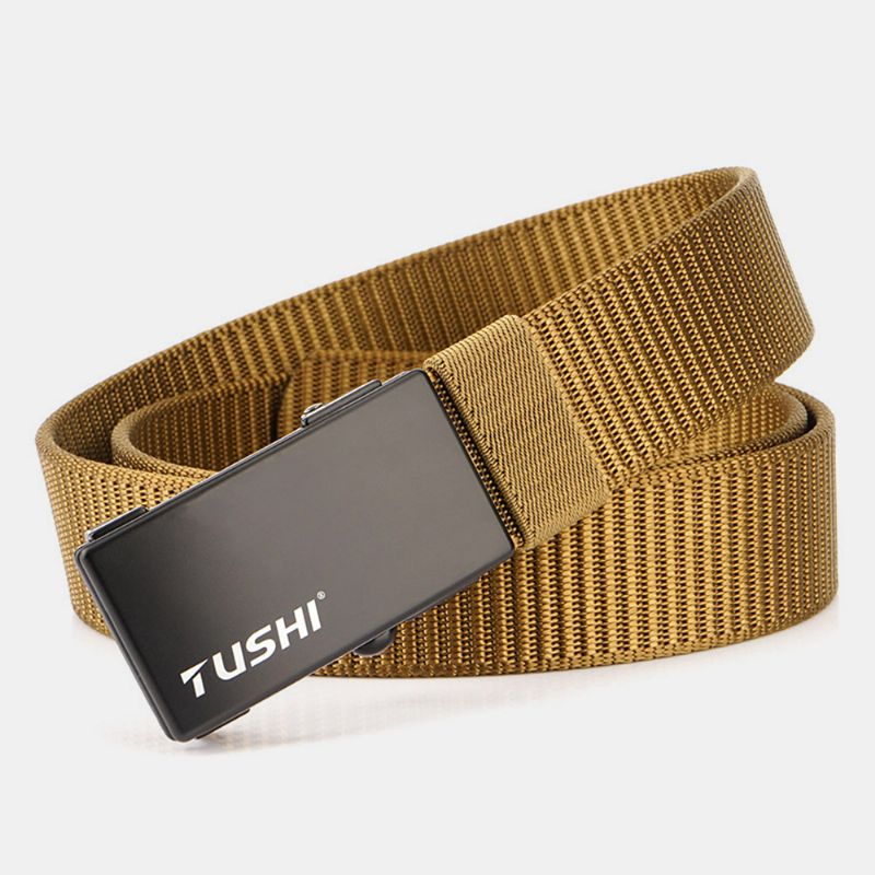 Tushi 120cm Automatische Gesp Nylon Riem Voor Heren Eenvoudige Riem