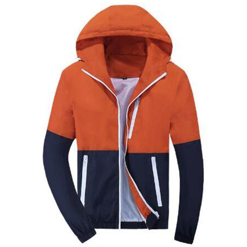 Patchwork Hoodies Mannen Rits Sweatshirts Windjack Herfst Lente Sportkleding Slanke Mannelijke Hip Hop Trainingspak