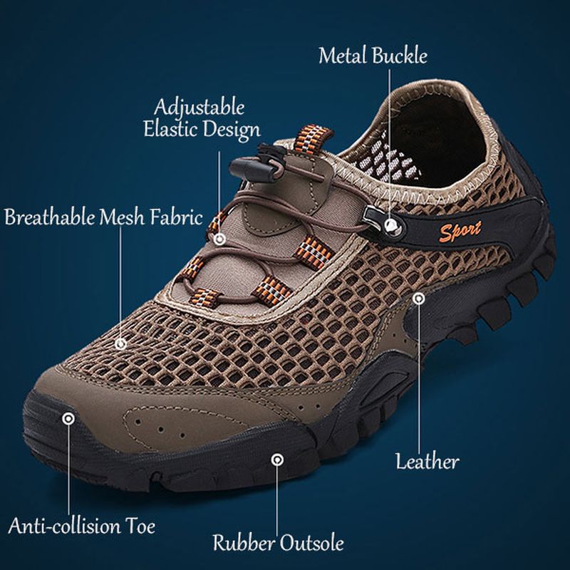 Heren Anti-botsing Teen Mesh Outdoor Wandelschoenen