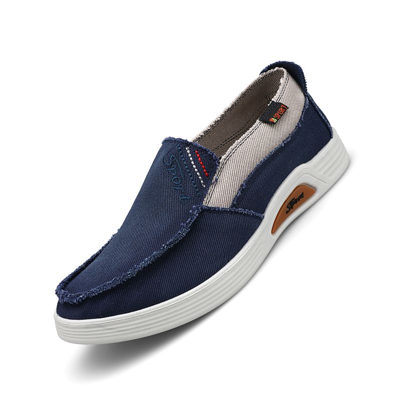 Heren Canvas Ademende Zachte Zool Antislip Korte Hof Casual Wandelschoenen