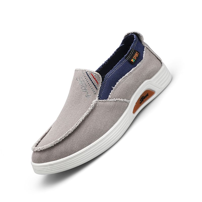 Heren Canvas Ademende Zachte Zool Antislip Korte Hof Casual Wandelschoenen