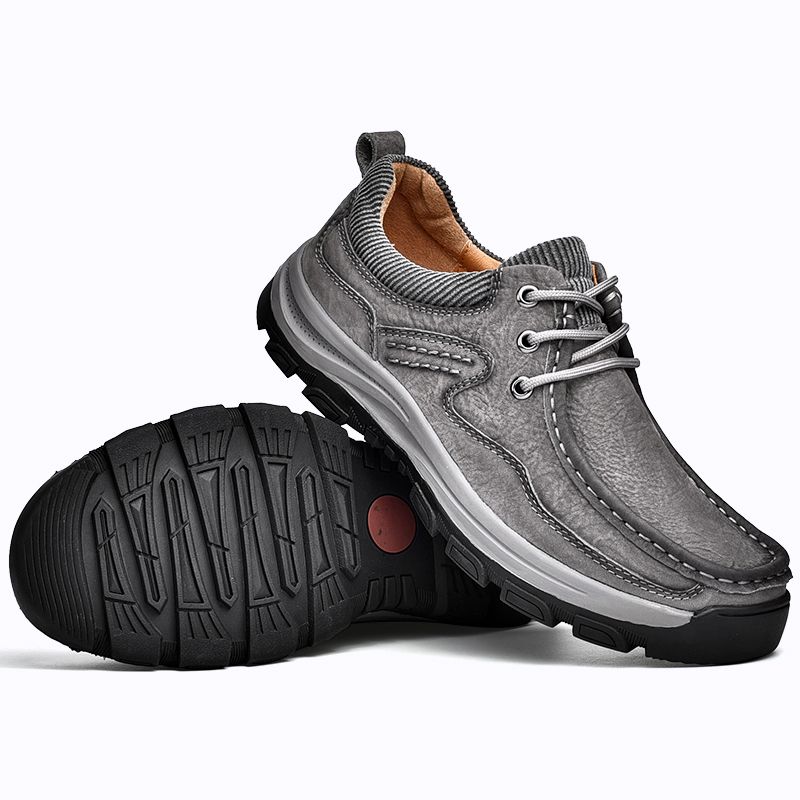 Heren Rundleder Ademend Zachte Zool Antislip Outdoor Casual Sportschoenen