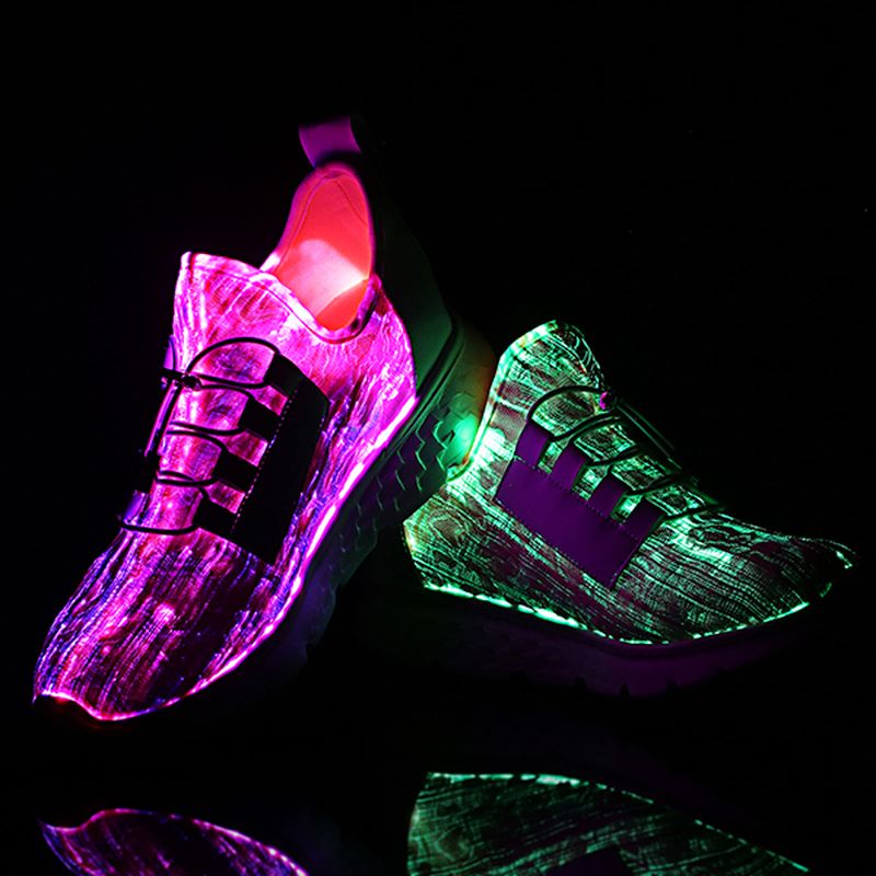 Schoenen Grote Maat Heren Usb Kleurrijke Lichte Schoenen Outdoor Sport Casual Schoenen Sneakers