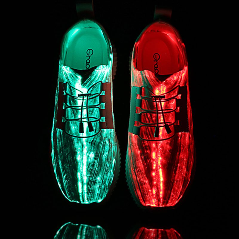 Schoenen Grote Maat Heren Usb Kleurrijke Lichte Schoenen Outdoor Sport Casual Schoenen Sneakers