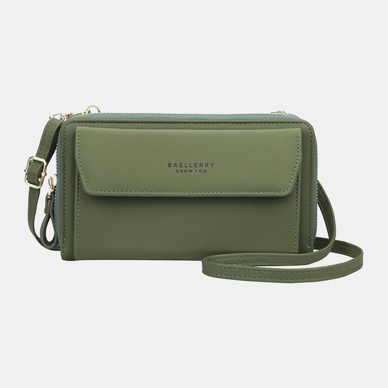 Dames 12-kaartsleuven Crossbody-tas Met Grote Capaciteit Voor Telefoon