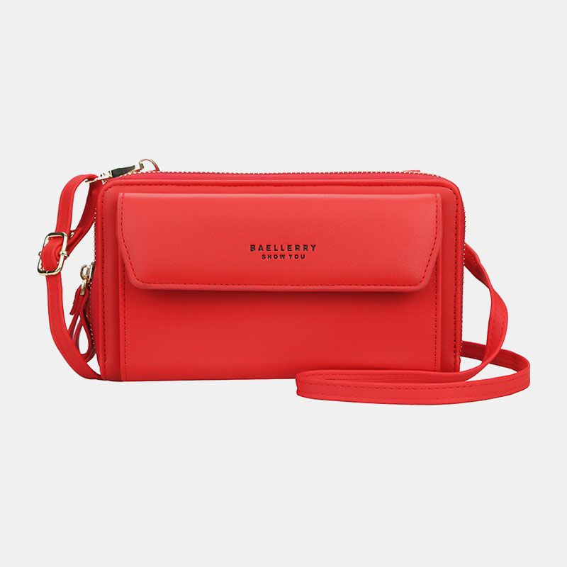 Dames 12-kaartsleuven Crossbody-tas Met Grote Capaciteit Voor Telefoon