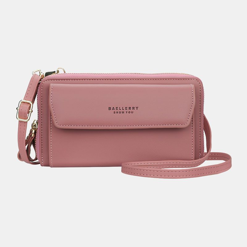 Dames 12-kaartsleuven Crossbody-tas Met Grote Capaciteit Voor Telefoon