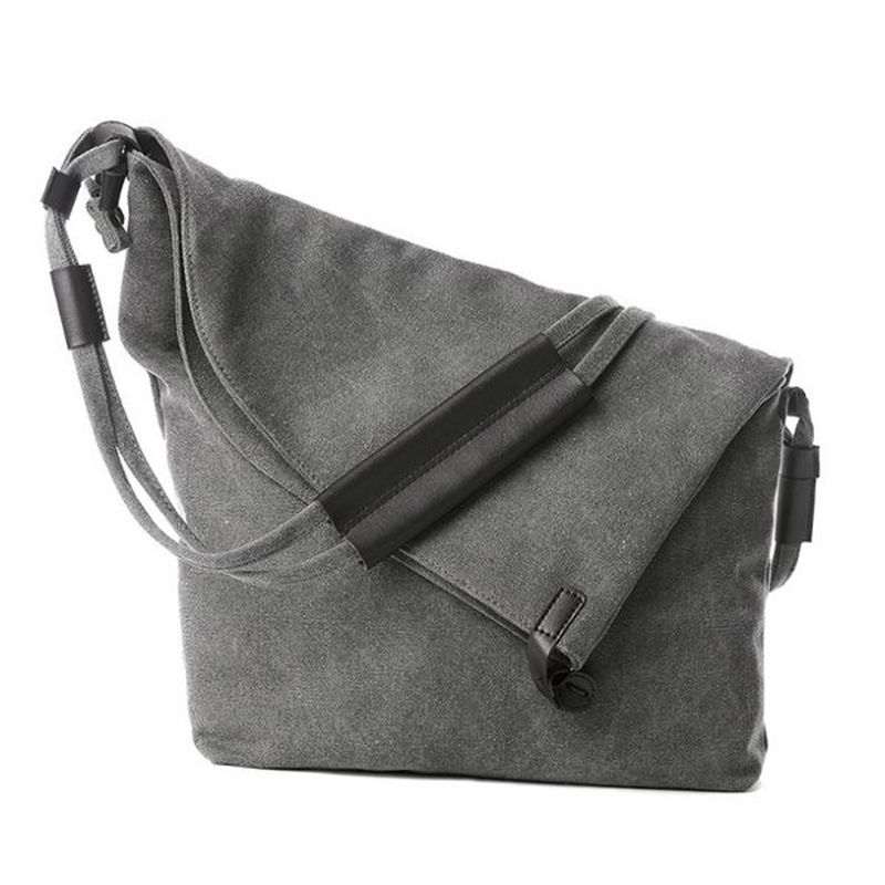 Dames Canvas Tassen Casual Zwarte Buttom Schoudertassen Crossbody Tassen