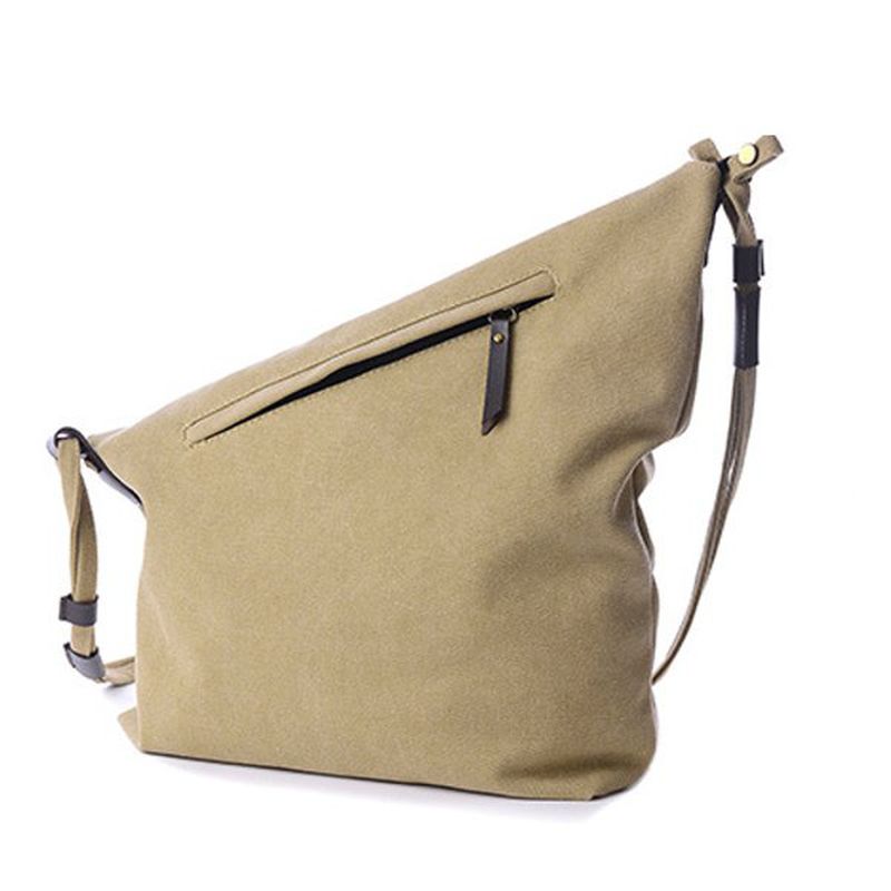 Dames Canvas Tassen Casual Zwarte Buttom Schoudertassen Crossbody Tassen