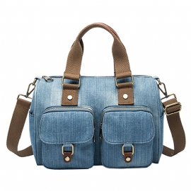 Dames Denim Travel Grote Capaciteit Handtas Casual Crossbody Tas