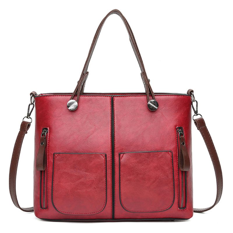 Dames Kunstleer Minimalistische Handtas Crossbody Tas