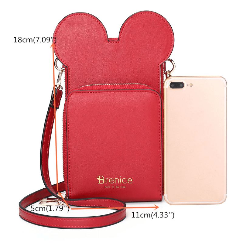 Dames Schattige Dieren Telefoon Tas Stevige Crossbody Tas