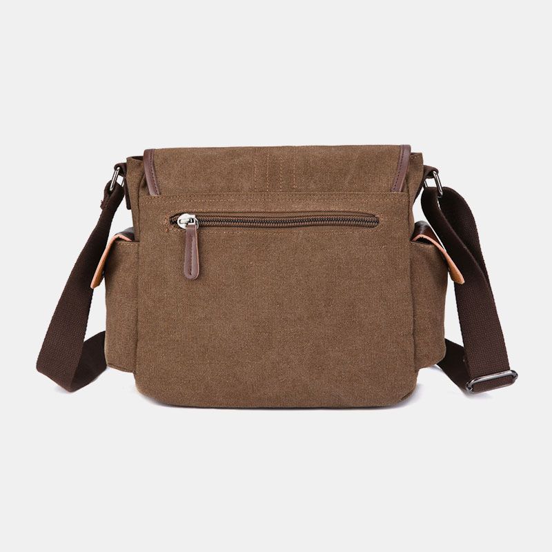 Heren Canvas Grote Capaciteit Waterbestendige Vintage Laptop Schoudertas Schoudertas Crossbody Tas