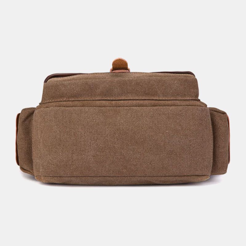 Heren Canvas Grote Capaciteit Waterbestendige Vintage Laptop Schoudertas Schoudertas Crossbody Tas