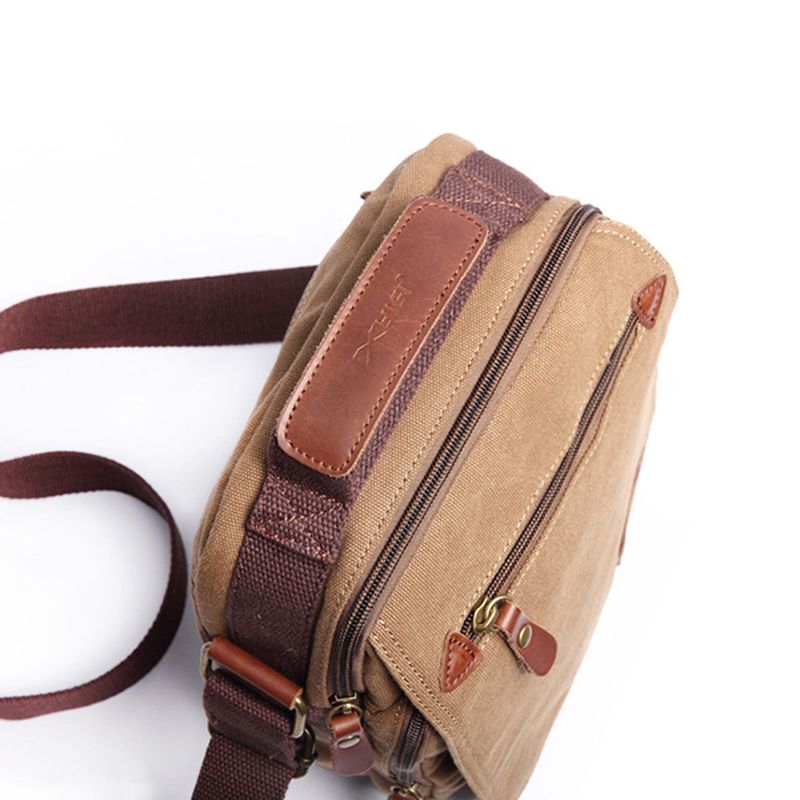 Heren Canvas Handtas Ipad Tas Outdoor Crossbody Tas