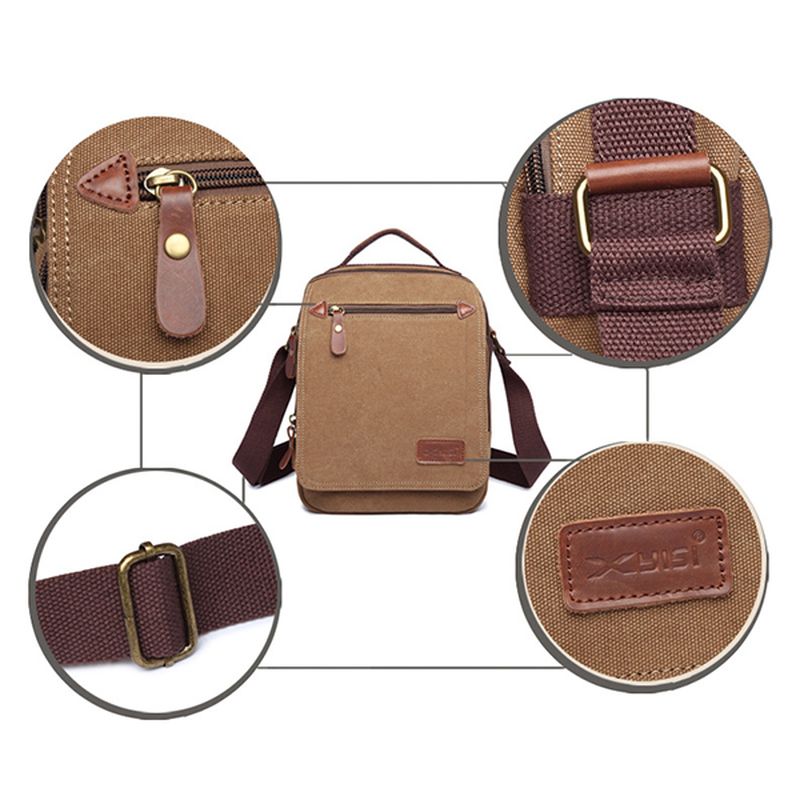 Heren Canvas Handtas Ipad Tas Outdoor Crossbody Tas