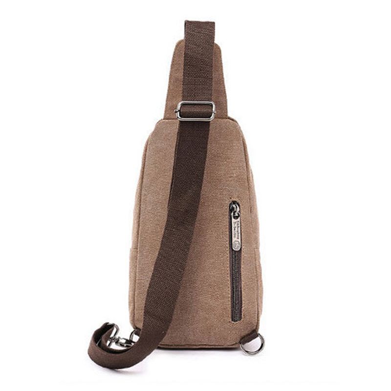 Heren Canvas Sling Bag Outdoor Sport Casual Chest Pack Crossbody Swagger Bag