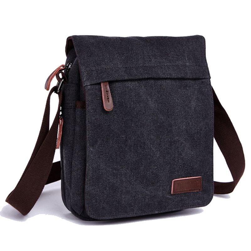 Heren Dames Canvas Vrije Tijd Multi Pocket Crossboby Tas Capaciteit Schoudertas