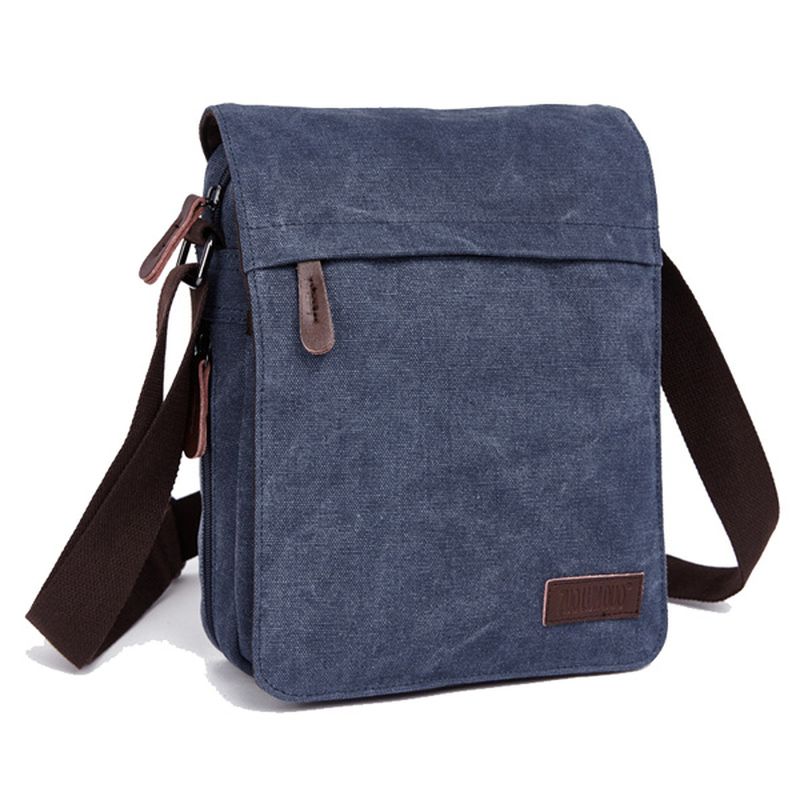 Heren Dames Canvas Vrije Tijd Multi Pocket Crossboby Tas Capaciteit Schoudertas