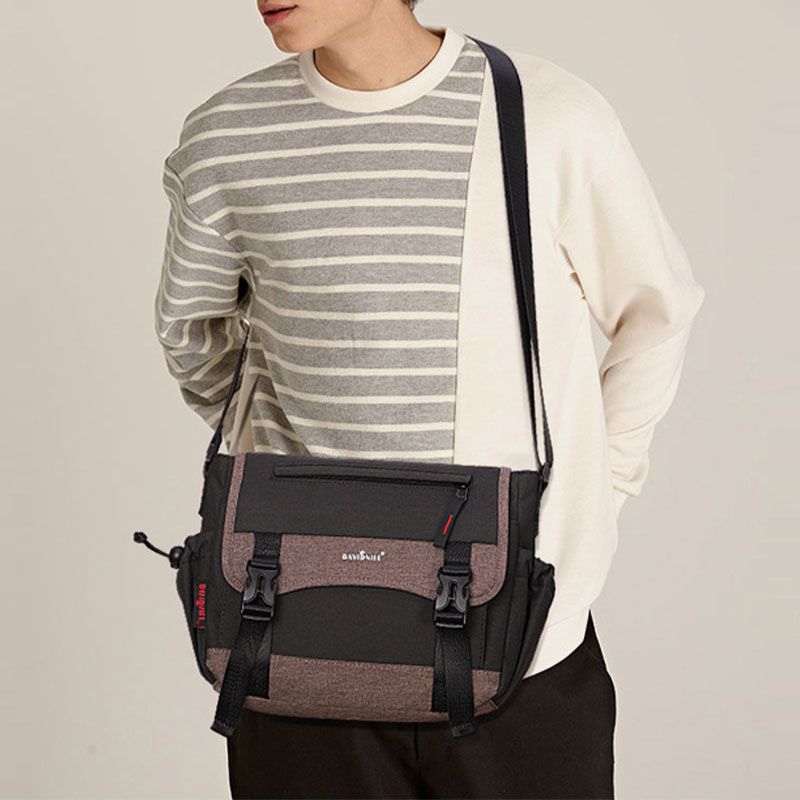 Heren Denim Grote Capaciteit Crossbody Schoudertas Met Meerdere Compartimenten Sling Bag Reistas