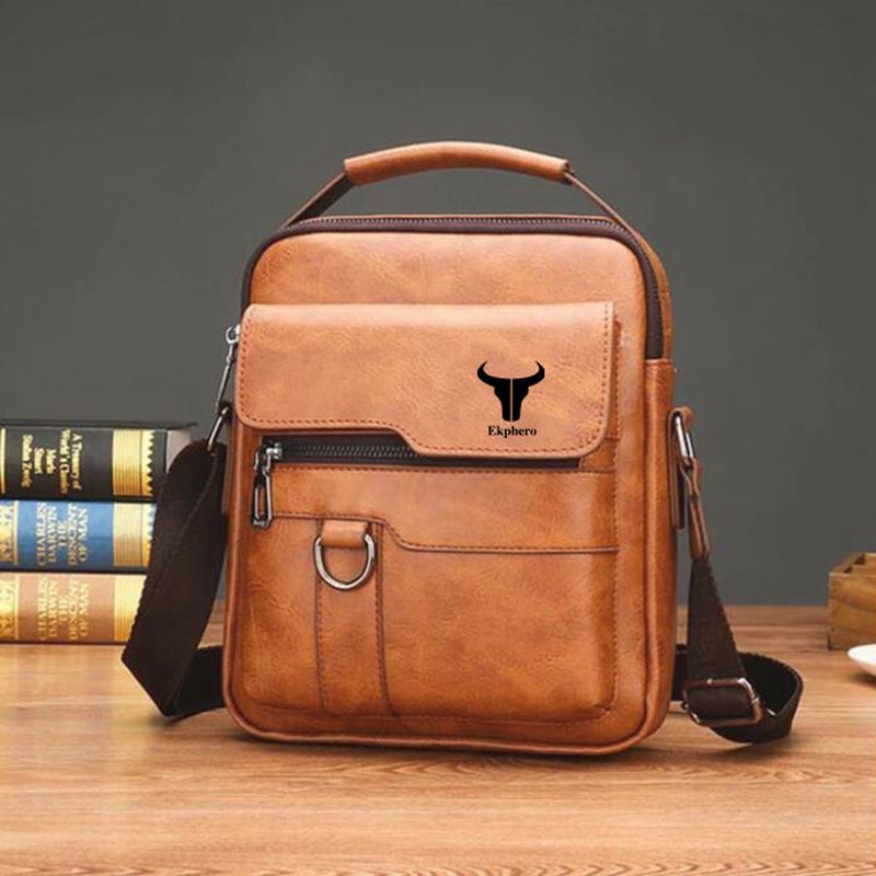 Heren Kunstleer Vintage Zakelijke Tas Messengertas Crossbody Tas Kantoorwerk