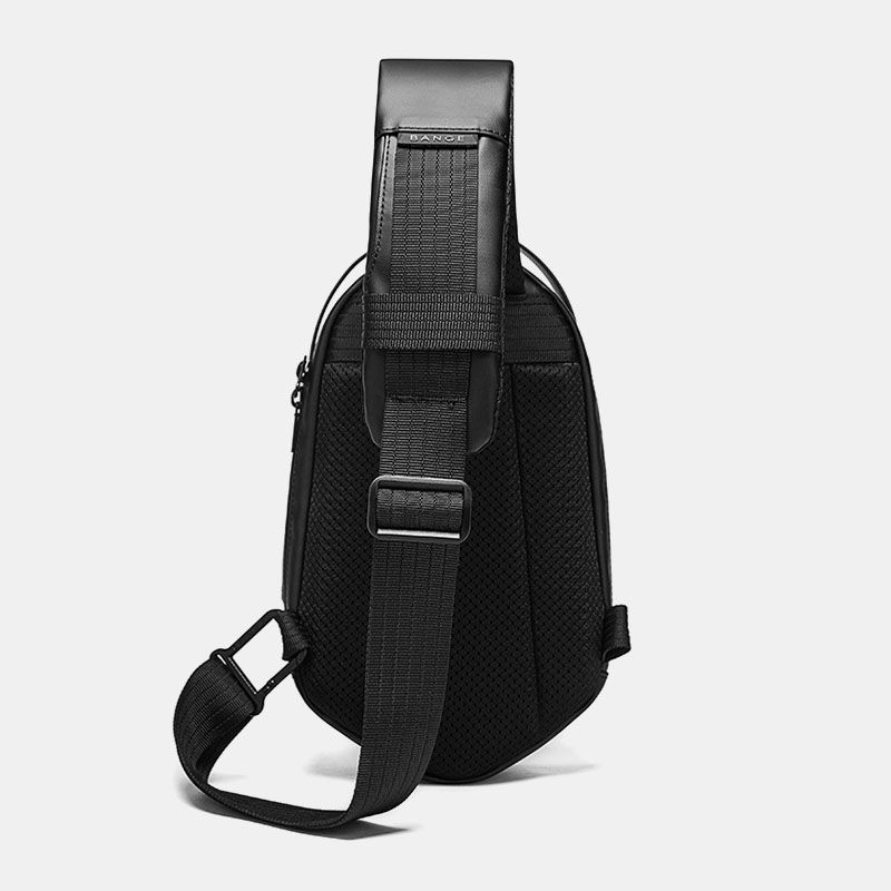 Heren Oxford Anti-diefstal Usb Opladen Polyhedron Waterdichte Outdoor Crossbody Bag Borsttas Sling Bag