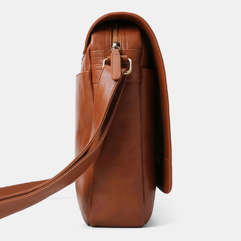 Heren Vintage Flap Design Crossbody Bag Sling Bag Met Grote Capaciteit