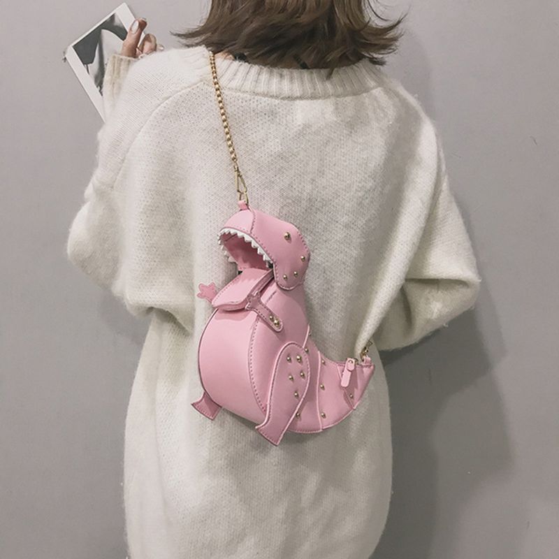 Leuke Crossbody-tas Voor Dames Met Ketting In Dinosaurusvorm