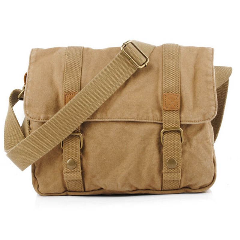 Mannen Casual Canvas Koeienhuid Grote Crossbody Schoudertas