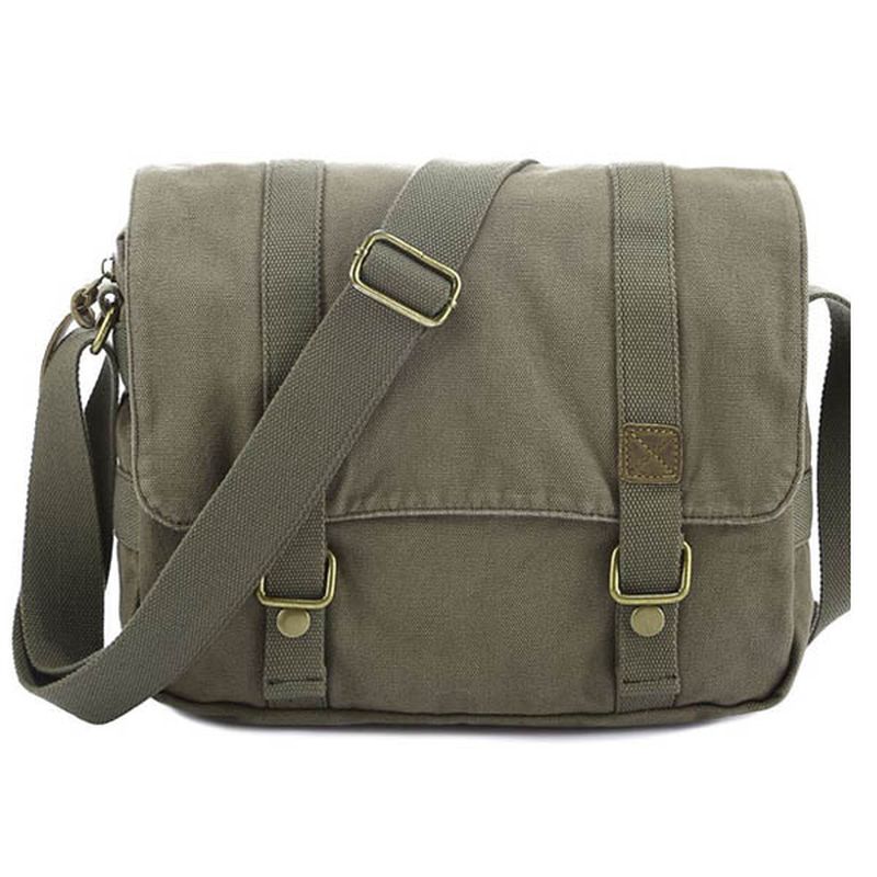 Mannen Casual Canvas Koeienhuid Grote Crossbody Schoudertas