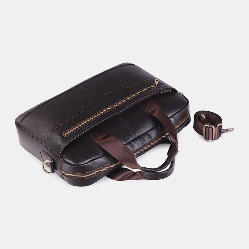 Mannen Echt Lederen Multifunctionele Retro Grote Capaciteit Reishandtas Cross Body Bag