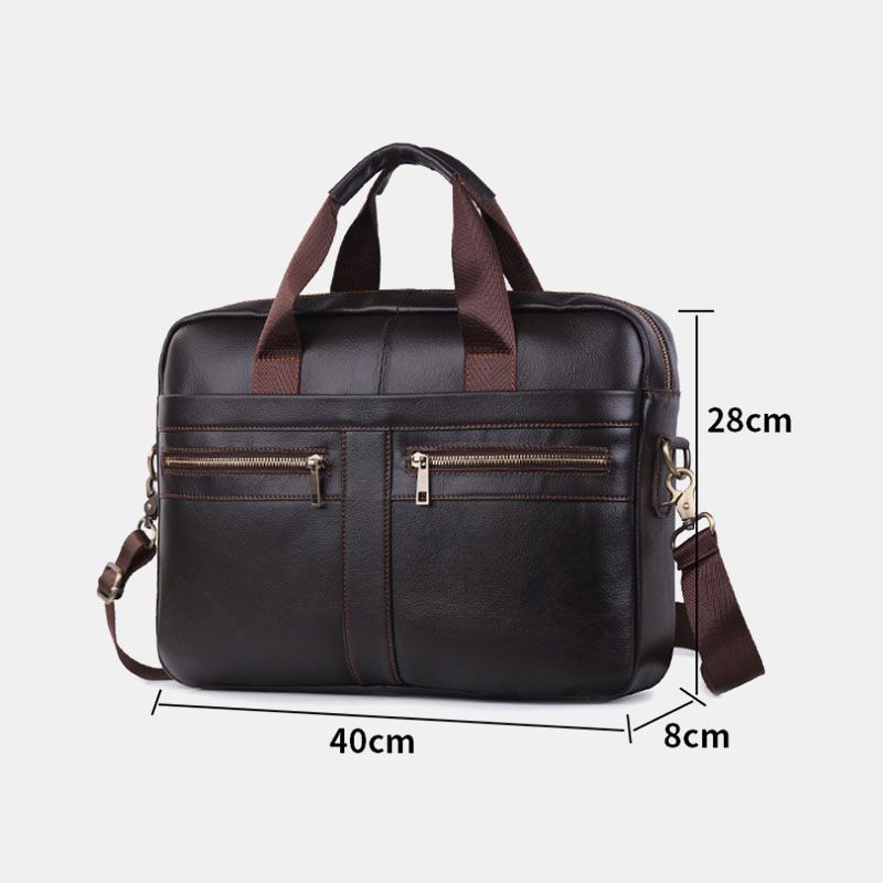 Mannen Echt Lederen Multifunctionele Retro Grote Capaciteit Reishandtas Cross Body Bag