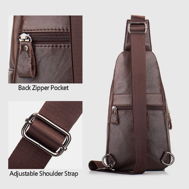 Mannen Echt Leer Multi-pocket Grote Capaciteit Vintage Eerste Laag Koeienhuid Crossbody Tassen Schoudertas Borsttas