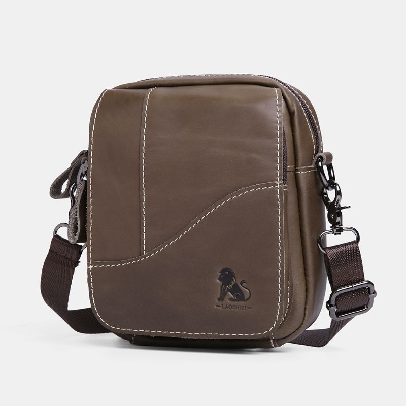 Mannen Echt Leer Slijtvaste Grote Capaciteit Vintage Koeienhuid Crossbody Tassen Schoudertas Enkele Tas