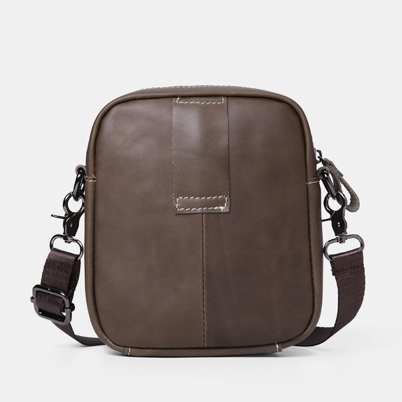 Mannen Echt Leer Slijtvaste Grote Capaciteit Vintage Koeienhuid Crossbody Tassen Schoudertas Enkele Tas