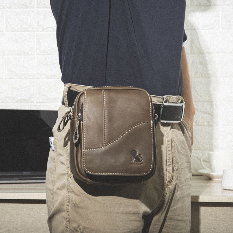 Mannen Echt Leer Slijtvaste Grote Capaciteit Vintage Koeienhuid Crossbody Tassen Schoudertas Enkele Tas