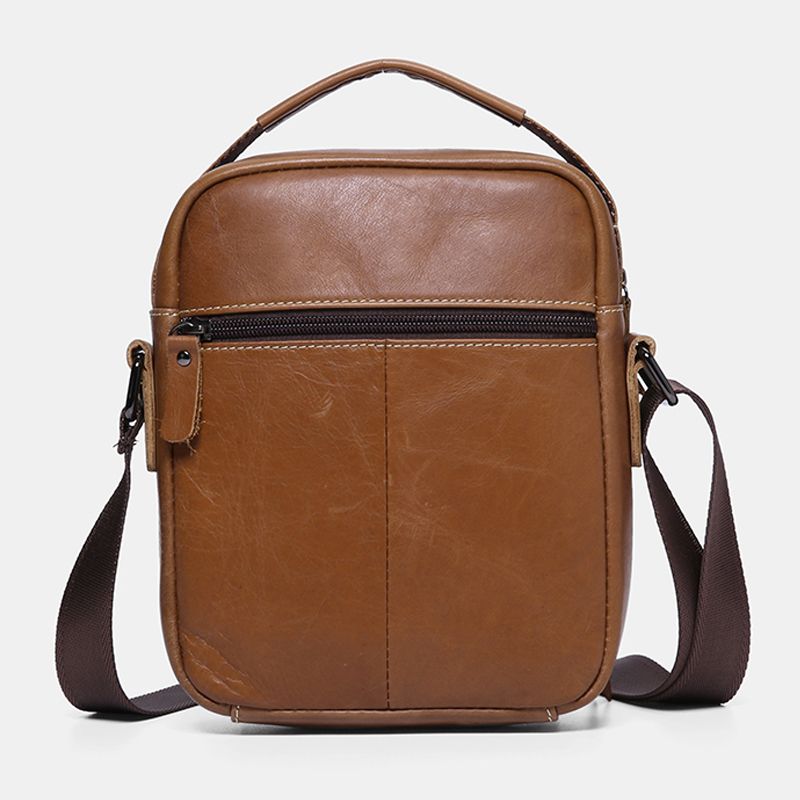 Mannen Lederen Multi-pocket Casual Crossbody Tas Schoudertas