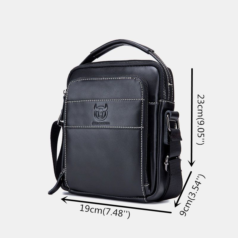 Mannen Lederen Multi-pocket Casual Crossbody Tas Schoudertas