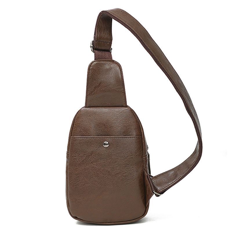 Mannen Pu Lederen Waterdichte Casual Crossbody Tas Borsttas Fietsen Buitensporten Schoudertas